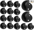 16 Pack Door Stoppers Black Slef Adhesive Floor Door Stops No Drill Rubber by Gudui