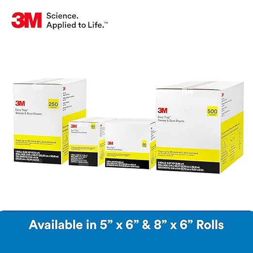 3M Easy Trap Sweep and Dust Sheets, 2 Rolls of 250 5" x 6" Sheets, Disposable - Image 6