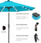 ABCCANOPY Durable Solar Led Patio Umbrellas with 32LED Lights 11FT (Turquoise) - Image 7