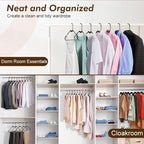 HOUSE DAY Black Plastic Hangers 60 Pack, Lightweight Clothes Hangers - Image 8
