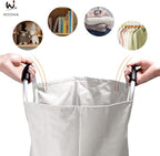 WOOHA 125L Large laundrybasket, Collapsible laundry hamper, Tall Clothes - Image 4
