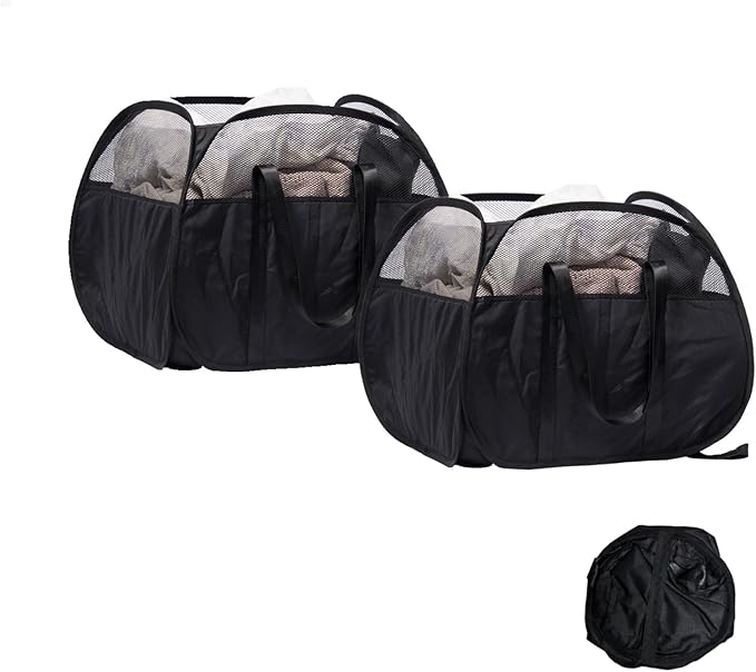 Collapsible Laundry Basket, 90L Foldable Pop-up Laundry Hamper by HEDONLEE