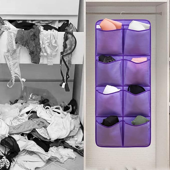 Dual Sided Hanging Closet Organizer Shoe Rack Holder - Image 3