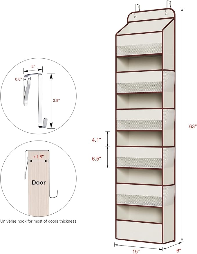 Univivi 6 Tier Over The Door Organizer - Image 3