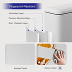 Bathroom Trash Can with Lid，5 Liter / 1.3 Gallon Small Trash Can with Removable - Image 3