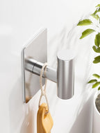 Towel Hooks for Bathrooms – 4 Pack, Brushed Silver Finish, T-Shaped Stainless - Image 5