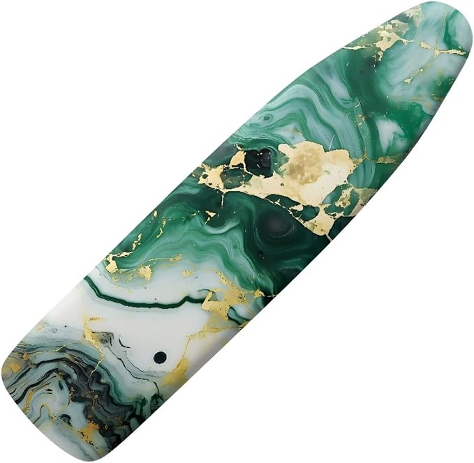Green Marble Print Ironing Board Cover and Pad 15x54 Inch Standard Size Iron by Unknown