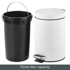 mDesign Pedal Bin — Metal Waste Bin - Image 6