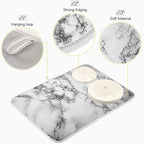Black Grey Marble Dish Drying Mat 16x18 - Image 4