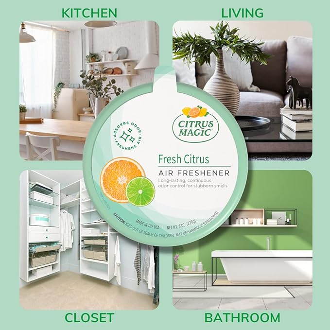 Citrus Magic Odor Absorbing Solid Air Freshener, Fresh Citrus - Image 4