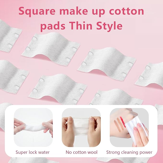Square Cotton Pads 150 Pcs Makeup Remover Pads Cotton Squares - Image 4