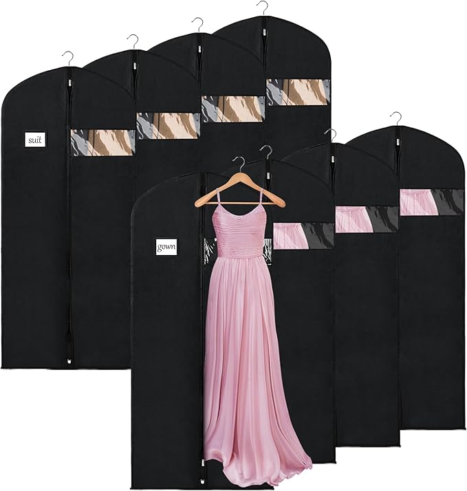 Syeeiex 60'' Garment Bags for Hanging Clothes, Dress Bags for Gown, Garment Bag by syeeiex