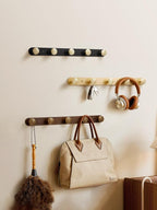 1 Pack Coat Rack Wall Mounted Gold Black Towel Hooks - Image 7