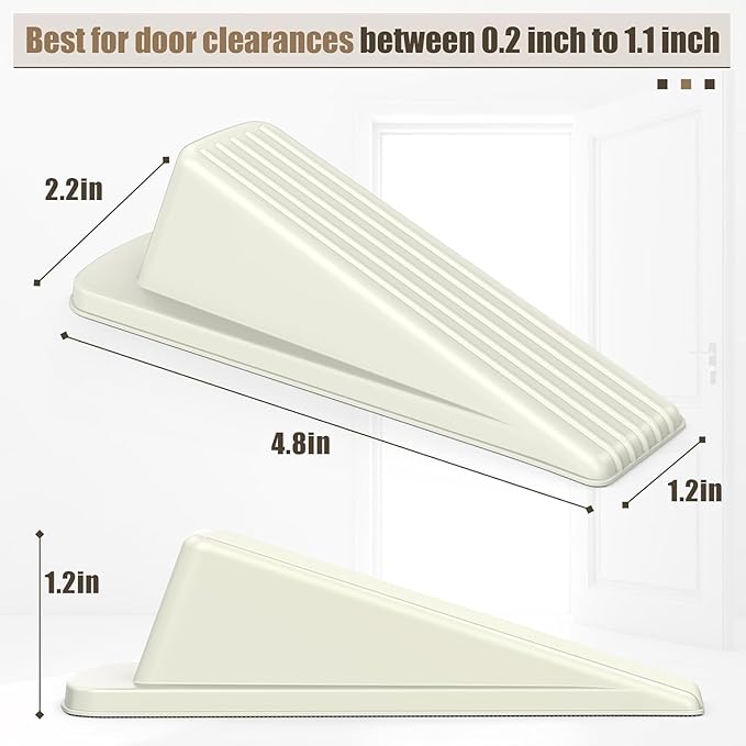 Crosize Door Stoppers for Bottom of Door, Premium Rubber Door Stops, Sturdy - Image 2