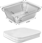 100 Pack 1 lb Disposable Aluminum Foil Pans Meal Prep Take Out Food Containers - Image 2