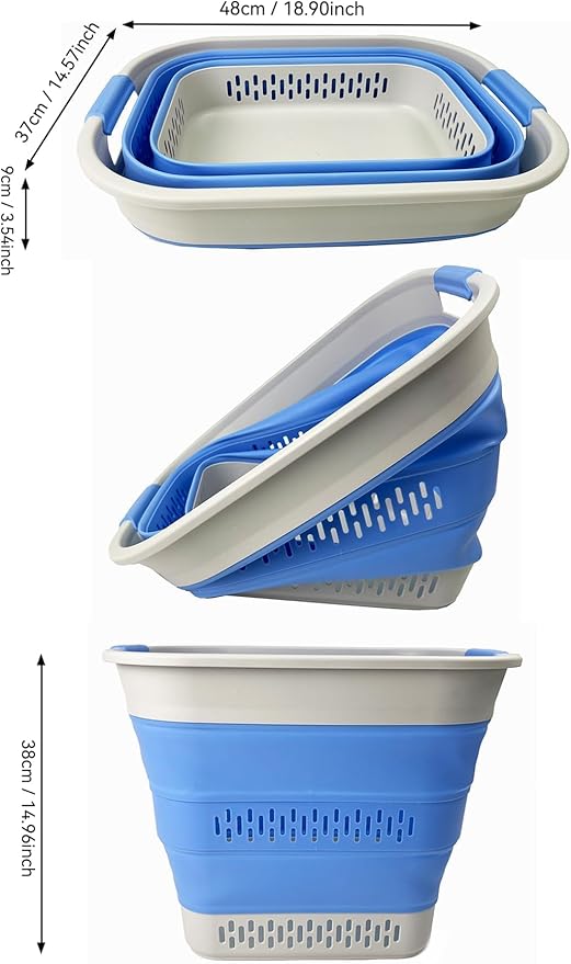 SAMMART 40L Collapsible Plastic Laundry Basket - Image 7