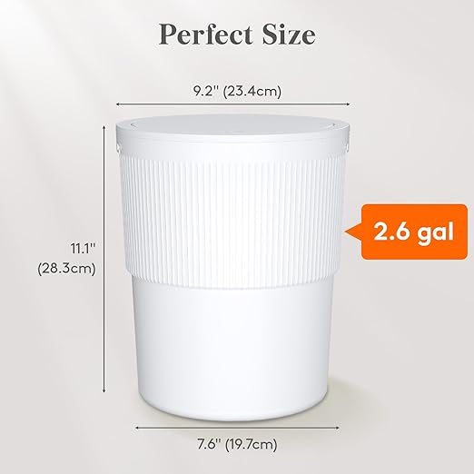 Lifewit Trash Can with Pop-Up Lid, 2.6gal Small Hidden Garbage Can with - Image 4
