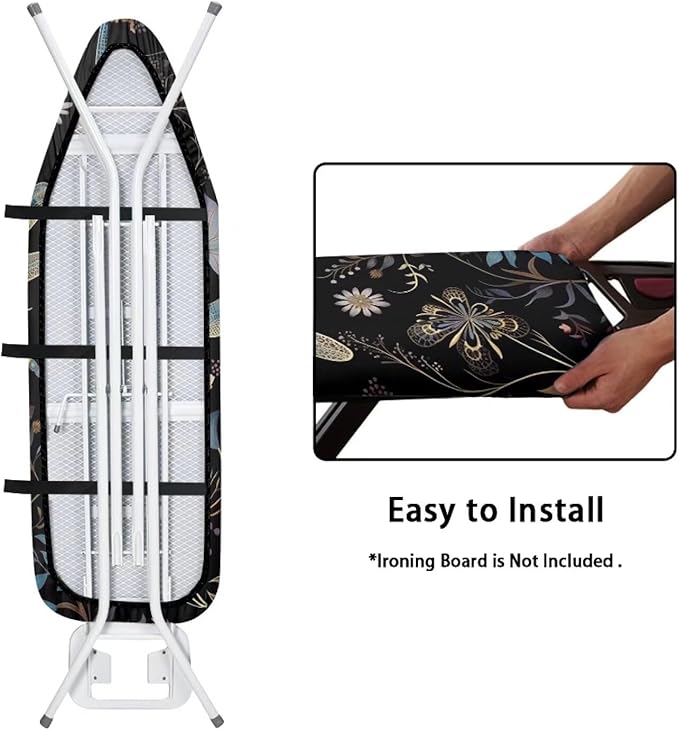 Boho Dragonfly Iron Board Pad, Elastic Edge Ironing Board Cover, Full Size - Image 5
