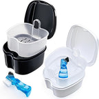 Keedolla 2 Pack Denture Bath Case Partial Denture Cup Retainer Cleaning by Keedolla
