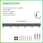 Coat Rack Wall Mount, Heavy Duty Wall Coat Hanger - Image 6