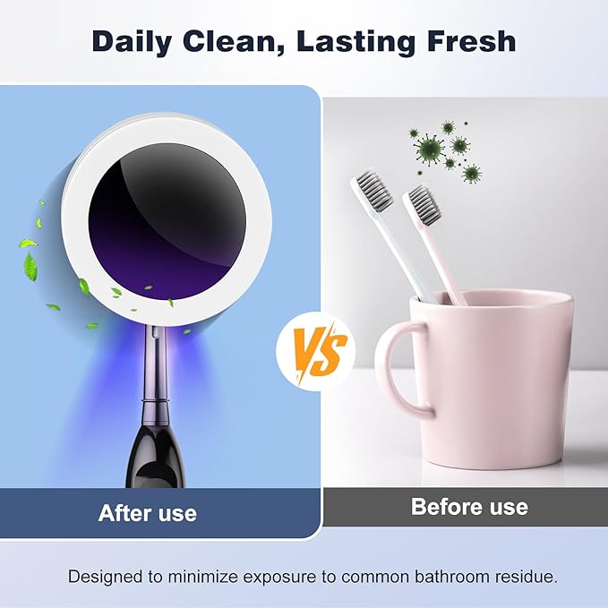IYE Wall Mounted Electric Toothbrush Holder, Rechargeable Portable Personal - Image 2