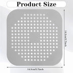 TIESOME 4 Pack Silicone Shower Drain Cover, Square Drain Hair Catcher, Flat - Image 2