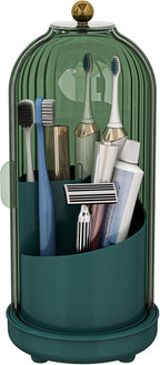 Toothbrush Holders with Cover, Drainage Rotating Electric Toothbrush Organizer by Zufudo