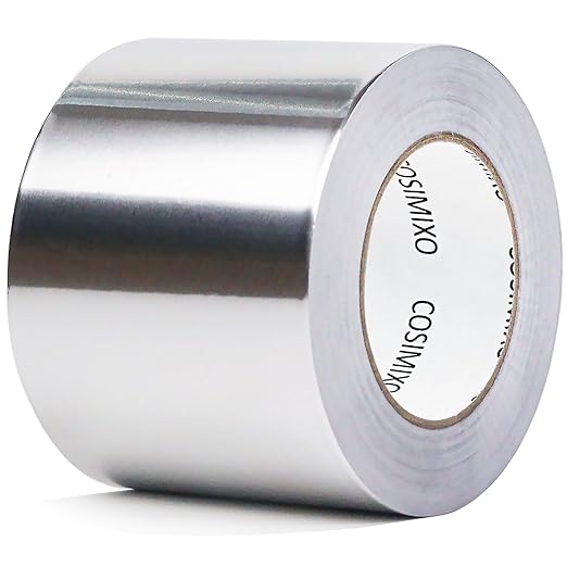 COSIMIXO Silver Aluminum Foil Duct Tape 4 Inches x 55Yards, Heavy Duty by COSIMIXO