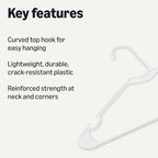Amazon Basics Space Saving Plastic Clothes Hangers, Sturdy Closet Organizer - Image 2