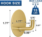 Adhesive Hooks for Bathrooms, 4 Piece Towel Hooks for Hanging Hat Robe Coat - Image 2