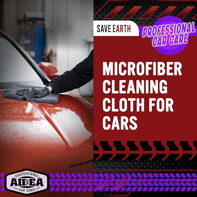 AIDEA Microfiber Cleaning Cloth Grey 50PK, Microfiber Towels - Image 4