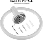 SetSail Towel Holder for Bathroom Wall White Towel Ring Stainless Steel Hand - Image 4