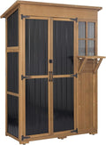 PetsCosset Large Outdoor Storage Cabinet Waterproof with Shelves, Outside Storage Shed Tall Backyard Cabinet with Fold-Out Table for Patio, Garage, Garden, Pool Accessories Storage (70.5" H x 51" L) by PETSCOSSET