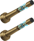 2Pcs Adjustable Door Stoppers for Bottom of Door, 3.07-4.45 in Aluminum Bronze by brieieziy