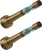2Pcs Adjustable Door Stoppers for Bottom of Door, 3.07-4.45 in Aluminum Bronze by brieieziy