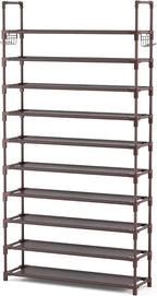 VTRIN 10 Tiers Shoe Rack Tall Large Capacity 50 Pairs Wide Shoe Organizer - Image 8