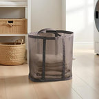 Mesh Bag with Handles, Collapsible Laundry Basket, Foldable Laundry Bag - Image 3