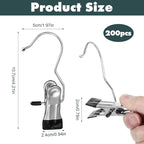 150 Pack Boot Hanger Clips Hooks, Heavy Duty Laundry Hooks - Image 2
