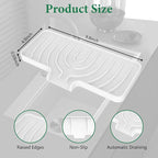 GUUKIN Sponge Holder for Kitchen Sink, 9.8"×4.9" Silicone Dish Drying Mat - Image 2
