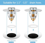 Bathroom Sink Stopper with Hair Catcher – Universal Pop-Up Drain Strainer - Image 3