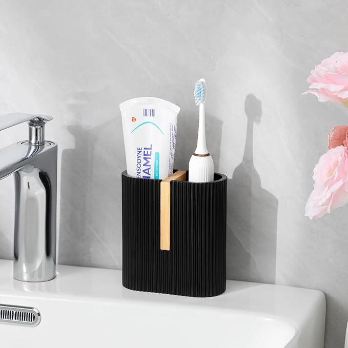 rejomiik Matte Black Toothbrush Holders Electric Toothbrush Holder - Image 3