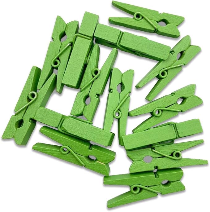 100pcs 35mm Natural Wooden Clips Photo Clips Clothespin DIY Wedding Party by Unknown