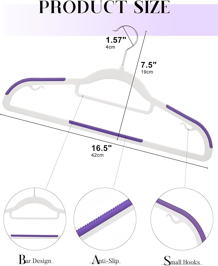 HOUSE DAY Plastic Hangers 100 Pack, Heavy Duty Coat Hanger - Image 8