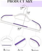 HOUSE DAY Plastic Hangers 100 Pack, Heavy Duty Coat Hanger - Image 8