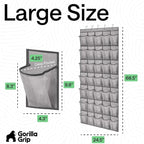 GORILLA GRIP Over the Door Shoe Organizer, 35 Large Breathable Mesh Pockets - Image 7