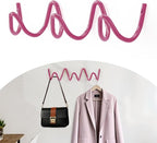 Coat Rack Wall Mount, Creative Wave Wall Hooks 20KG Capacity, Easy Installation by Bumtosc
