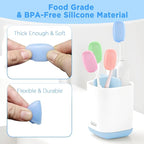 Toothbrush Covers Caps 6 Pack, Silicone Toothbrush Head Protector Replacement - Image 2