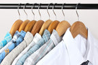 AMKUFO Wooden Hangers 20 Pack Wood Suit Hangers Non Slip Wooden Coat Hangers - Image 9