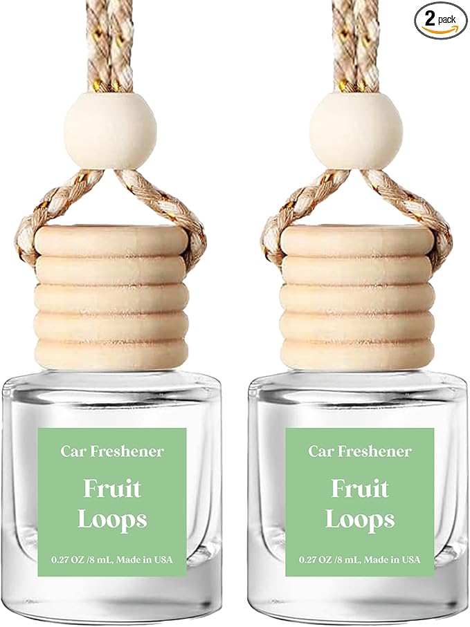 HoogaLife Car Air Freshener Diffuser 2 Pack Hanging Fruit Loops Car Air by HoogaLife