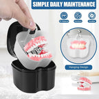 Black Denture Bath Case Cup Box Holder Storage Container - Image 4